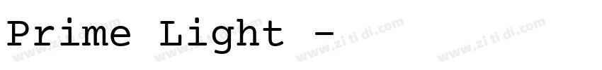 Prime Light 字体转换